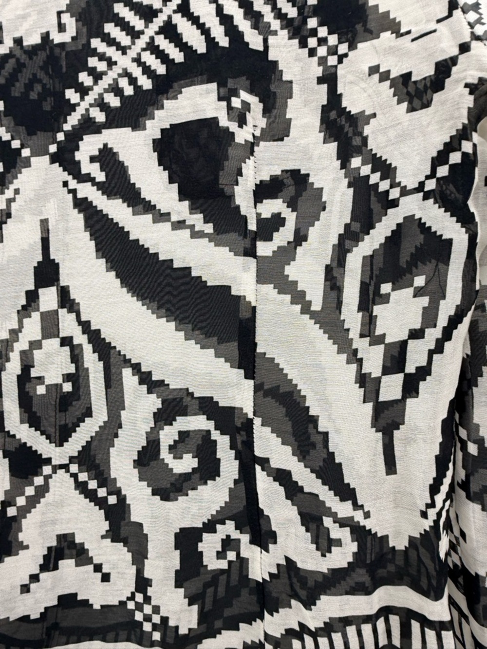 An original Milly of New York geometric print silk blend blouse size 4 - Picture 12 of 14